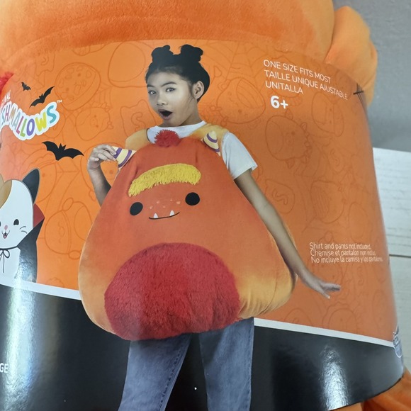 Squishmallow Halloween Costume, Ernest the Orange Monster, BNWT - Picture 4 of 4